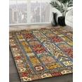 thumbnail image 3 of Ahgly Company Machine Washable Indoor Rectangle Abstract Red Brown Area Rugs, 2' x 5', 3 of 7