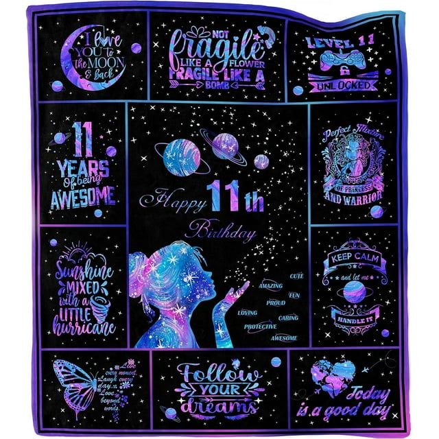 LHSHID Birthday Gifts for 10 Year Old Girls 10 Year Old Girl Birthday Gifts Gifts for 10 Year Old Girl 10th Birthday Gifts for Girls 10 Year Old Girl Gifts Ideas Throw Blanket 50x60in