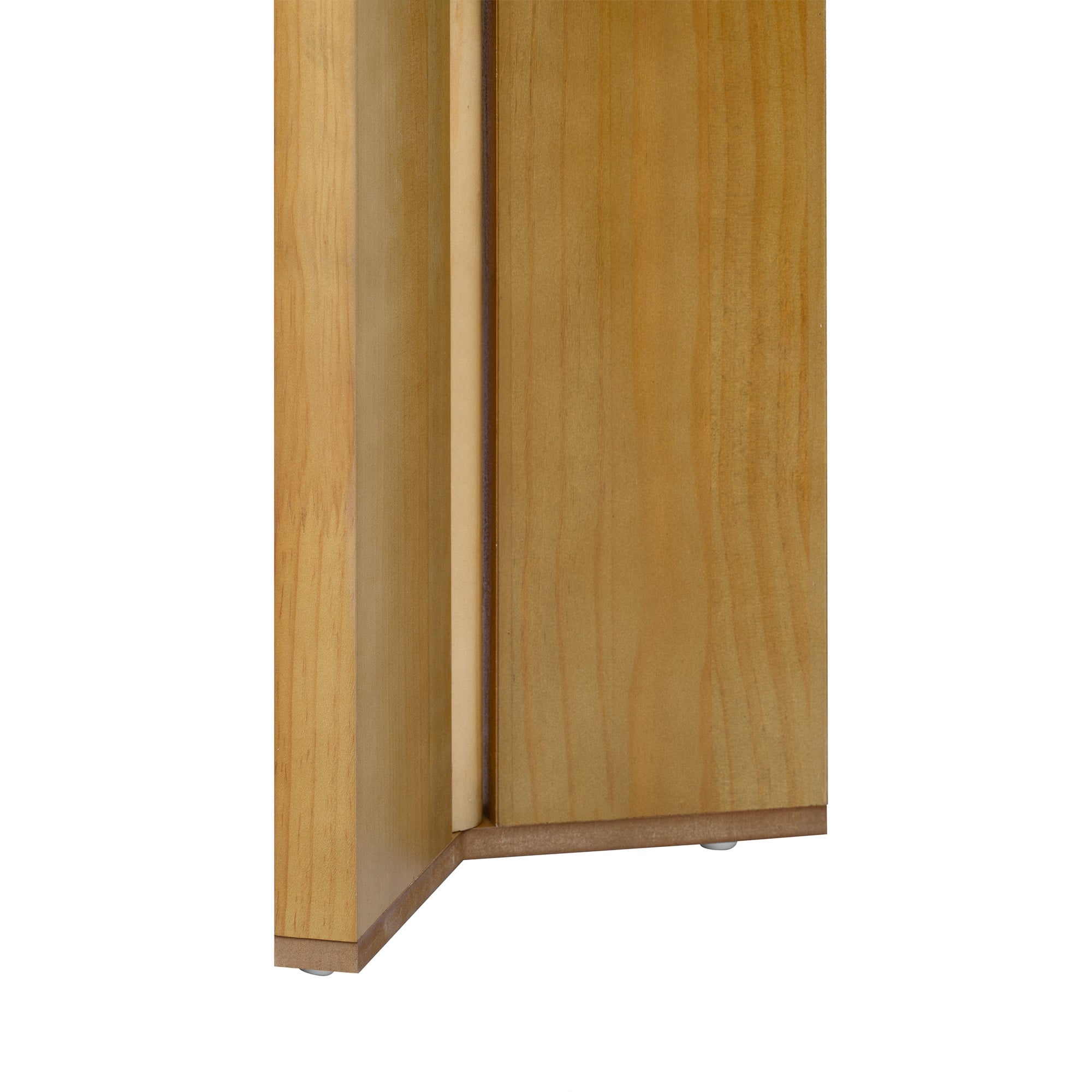63" Console Table with Pine Veneer and Geometric Legs,Wooden Sofa Table Entryway Table for Living Room,Entryway,Dining Room,Natural