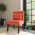 thumbnail image 2 of HomePop Fauteuil d'Appoint en Tissu Transitionnel Parker avec Coussin Orange, 2 of 11