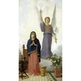 thumbnail image 2 of Bouguereau, William-Adolphe 19x32 White Modern Wood Framed Museum Art Print Titled - The Annunciation, 2 of 4