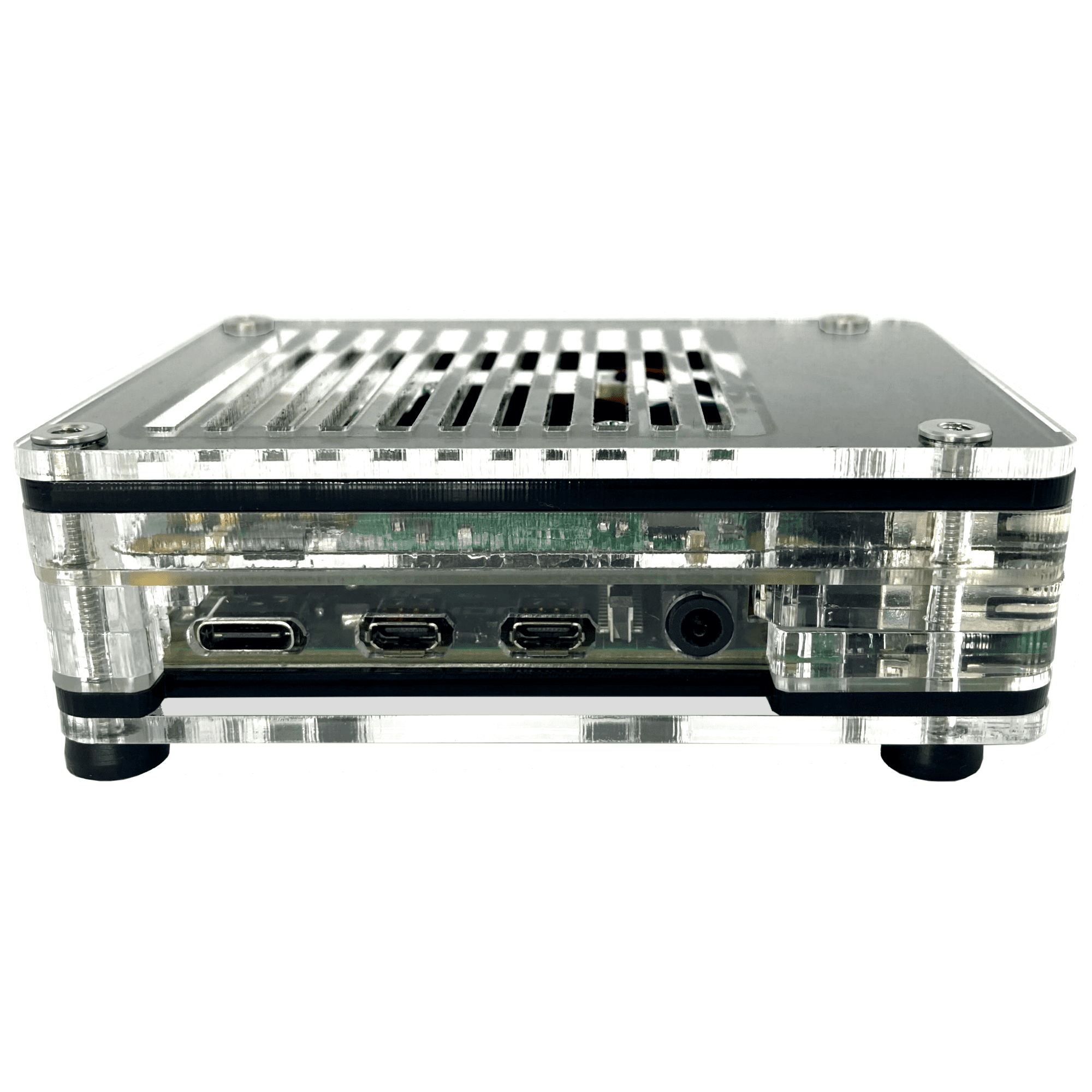 C4Labs Zebra PoE + Case Kit for Raspberry Pi 4B or 3B+ and PoE+ HAT or Official PoE Hat - Black Ice