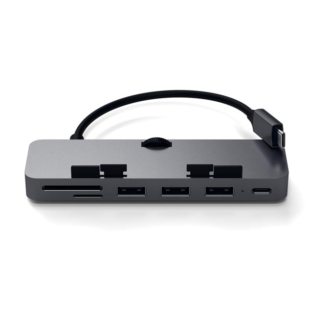 SATECHI Hub Pro Tipo-C de Aluminio con Puerto de Datos USB-C, Datos USB-A 3.0, Lector Micro/SD - par
