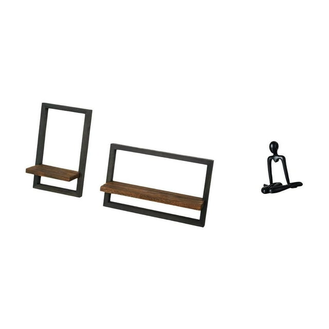 Estantes de pared para almacenamiento,Estantes flotantes de madera Estantes de pared de madera,Estantes de pared para almacenamiento y exhibición,Figura de escritorio,Escultura abstracta de