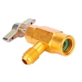 thumbnail image 6 of Tebru R-134a AC Refrigerant Gold Brass Can Tap Dispensing 1/2 Acme Thread Valve Tool,AC Refrigerant Brass Tap, 6 of 7