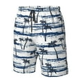 thumbnail image 5 of Naloa Retro Coconut Tree Men's Beach Shorts, Surfing shorts, Swim trunks, Quick Dry Swim Trunks for Surfing Beach Fun - XX-Large, 5 of 9