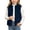 Navy, variant on Girls Fleece Vest with Pockets Warm Turtleneck Casual Full Zip Kids Fall Winter Outwear Hot Pink 8