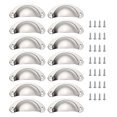 thumbnail image 1 of Uxcell 14pcs Drawer Handles for Kitchen Cupboard Furniture, Silver Tone, 1 of 5