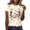 Beige, variant on Womens Halloween Graphic Short Sleeve T Shirt Casual Tee Holiday Party Apparel Fall Pullover Top