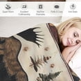 thumbnail image 3 of Nawypu Retro Moose Bedding Throw Blanket,Vintage Rustic Cottage Elk Deer Farmhouse Country Style All Season Flannel Soft Warm Microplush Lightweight Thermal for Sofa Bed Bedroom, 3 of 6