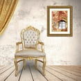 thumbnail image 3 of Eggers, Julie 12x14 Gold Ornate Wood Framed with Double Matting Museum Art Print Titled - Italy-Chianti Red climbing ivy vine on a stone wall, 3 of 4