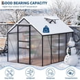 thumbnail image 2 of 6x8 FT Greenhouse Kit for Outdoors – Durable Aluminum Frame, Sliding Lockable Door, Adjustable Roof Vent, Gutter System, Easy Assembly 5-Black, 2 of 7