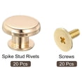 thumbnail image 3 of Unique Bargains Rivets Plats 20 Pcs 10x6.5mm Vis Arrière, Ton Or, 3 of 4