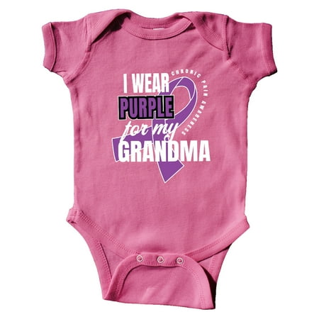 

Inktastic Chronic Pain I Wear Purple For My Grandma Gift Baby Boy or Baby Girl Bodysuit