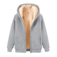 thumbnail image 3 of Women Fleece Coat Winter Warm Casual Long Sleeve Hooded Jackets Plus Size Fall Winter Cardigan Plush Warm Outwear, 3 of 7