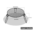 thumbnail image 2 of REDCAMP Folding Campfire Grill Grate Top for Solo Stove Bonfire, Portable Iron Campfire Tripod with Steel Grill for Bonfire Fire Pit, Dutch Oven, Open Fire Tripod Grill with Legs, Diameter: 18", 2 of 9