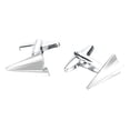 thumbnail image 2 of KLKCMS Men's Brass Cufflinks Business Dress Shirts Claw Modelling Cuff Nails #4-Paper 4-Paper Plane, 2 of 7