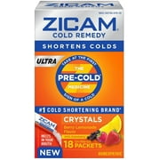6 Pack - Zicam Cold Remedy Ultra Crystal On-the-Go Packets, Berry Lemonade 18 ea
