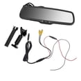thumbnail image 2 of Monitor de visión trasera del coche, monitor de atenuación automática del espejo retrovisor del coche de 4,3 pulgadas con soporte negro, 2 of 5