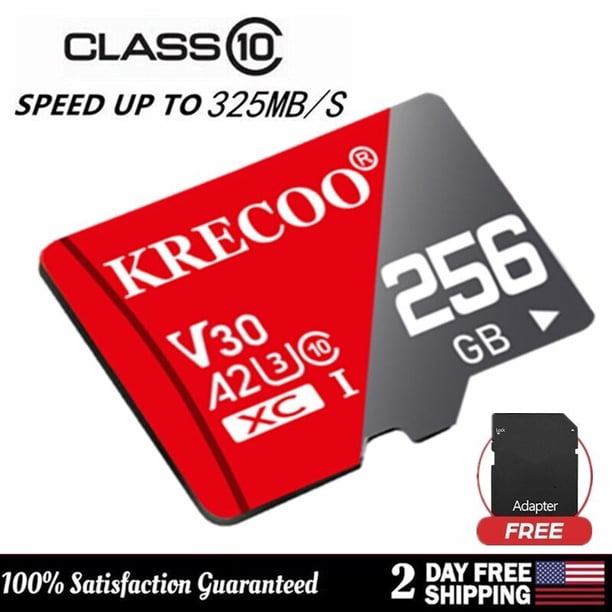 Tarjeta de Memoria Micro SD 256GB, Clase 10, Rápida y Compacta, Ideal para Cámaras, Teléfonos y Navegadores GPS (TF Card)