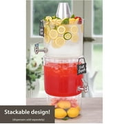 (2 pack) Buddeez 2.0 Gallon Party Top Beverage Dispenser, Clear