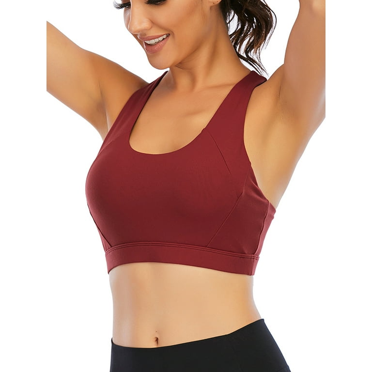 FANNYC Women's One Shoulder Sports Bras Removable Pads One Strap Crop Yoga  Top Wirefree Sexy Cute Medium Support Sports Bra For Running Active Gym