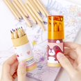 thumbnail image 1 of 12pcs/Box, Cute Color Pencils Creative Stationery Cute Bear, Creative Small Gift, Holiday Accessory, Birthday Party Supplies, Birthday Gift, Art Craft Gift, 1 of 5