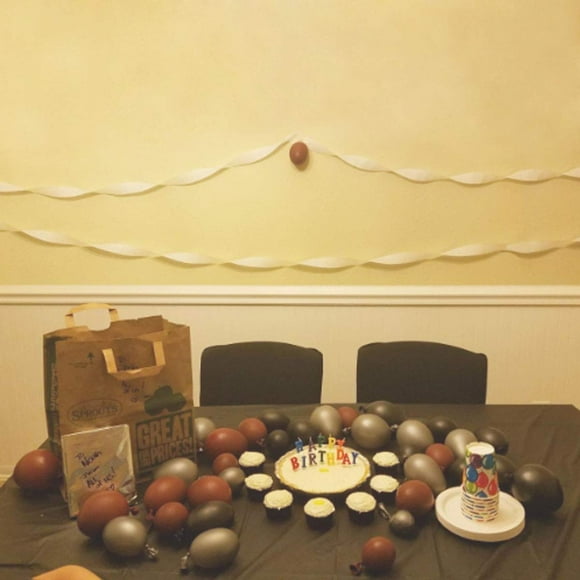 60 Pack The AJH3Office Balloons The Office Birthday Decoration Brown & Black & Silver Balloons The Office Party Merchandise by Dwight K. Schrute Office Theme birthday Decorations (12 Inch)