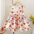 thumbnail image 2 of Coerni Kids Girls Floral Dress Cartoon Print Sundress Sleeveless A Line Dresses Crewneck Tank Dress Cute Summer Midi Dresses, 2 of 4