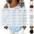 thumbnail image 3 of Edvintorg Womens Blouses Casual Fashion Off Shoulder Long Sleeve Loose Lightweight Pullover Top Women's Clothing Black XXL, 3 of 5
