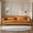 Orange, variant on Luxury Velvet Sofa with Gold Accents - Modern 3-Seat Couch with Plush Cushions, Perfect for Living Room and Office Decor (Black)