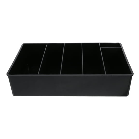 LOLIPPYY Black Plastic Currency Tray Cash Organizer for Shopping Malls, 1 Piece Money Drawer Organizer