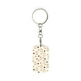 thumbnail image 2 of Uemuo Boba Milk Tea Pattern Rectangular Metal Keychain - Durable, Stylish, and Personalized Key Ring for Men and Women,Engraved Keychain,Gift Slim Sturdy Keychain, 2 of 7