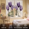 thumbnail image 5 of Spring Purple Swag Curtain Valance for Windows, Flowers X-ray Image of Tulips Floral Retro Window Treatments Short Swag Topper for Kitchen Windows Bathroom Bedroom, 36"x63", 5 of 8
