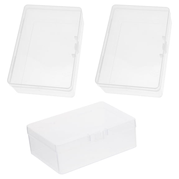 ETHZZLE Set of 3 Clear Plastic Playing Card Storage Cases with Lids for and