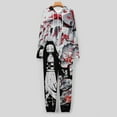 thumbnail image 6 of Demon Slayer Nezuko Unisex Onesie Pajamas Zipper Jumpsuit Hooded One Piece Sleepwear for Family Mens Womens, 6 of 8