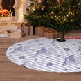 thumbnail image 2 of Cauagu 30" Christmas Tree Skirt Stripes and Sprigs of Lavender Pattern Christmas Tree Decorations Tree Mat for Xmas Decorations Occasion Holiday Home Decor -30", 2 of 7