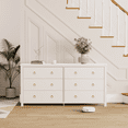 thumbnail image 2 of Sunvasagoo 3/6/7 Drawer Dresser Chest, MDF Wood Storage Cabinet, White/Black, 2 of 8