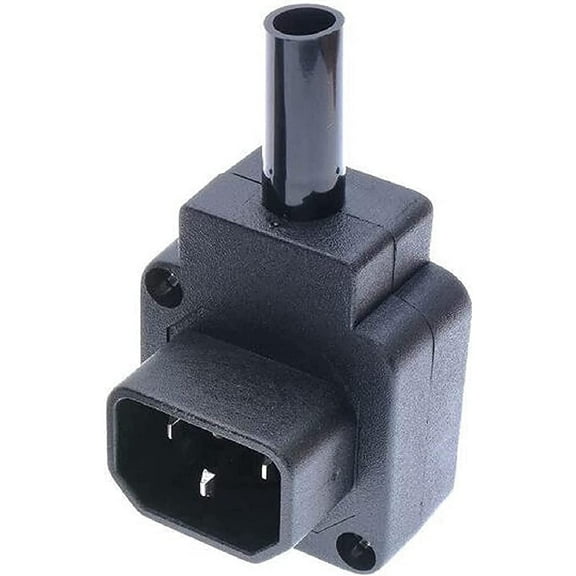 Toptekits IEC C14 90-Degree Angled Power Cord Connector,IEC 320 C14 90-Degree Up and Down Male Plug Rewirable Power Connector 10A /250V, UL Certification (C14 90-Degree Angled)
