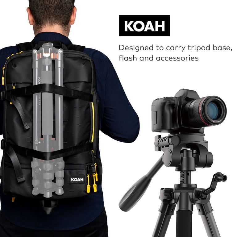 KOAH Black & Yellow DSLR Mirrorless Camera Backpack Amazon.com: Koah Sling Camera Bag for DSLR Cameras  main image 2