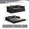 thumbnail image 3 of CARZZI Compression Floor Sofa Bed, 2-Seat Convertible Modular Sectional Couch with Fixed-Shape Frame, Comfy Foldable Mattress Boneless Sleeper Couch, Convertible Sofa for Living Room, Black, 3 of 12