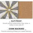 thumbnail image 2 of GZHJMY Printed Square Marble with Gold Star Sign Ceramic Coasters with Cork-Backed for Coffee Drink Cup Mat Absorbent Stone Coaster Set of 4, 2 of 4