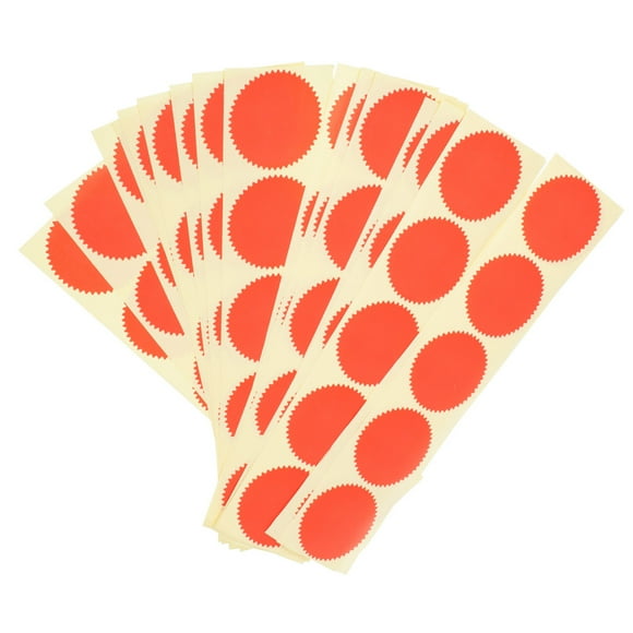 FRCOLOR Wrapping Stickers 100 Pcs Gear Shaped Seal Sticker Envelope Seal Sticker Certificate Files Seal Sticker,1.77"X1.77"X0.04"