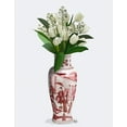 thumbnail image 2 of Fab Funky  26x32 White Modern Wood Framed Museum Art Print Titled - Chinoiserie Tulips White, Hyacinth White, Red Vase, 2 of 4