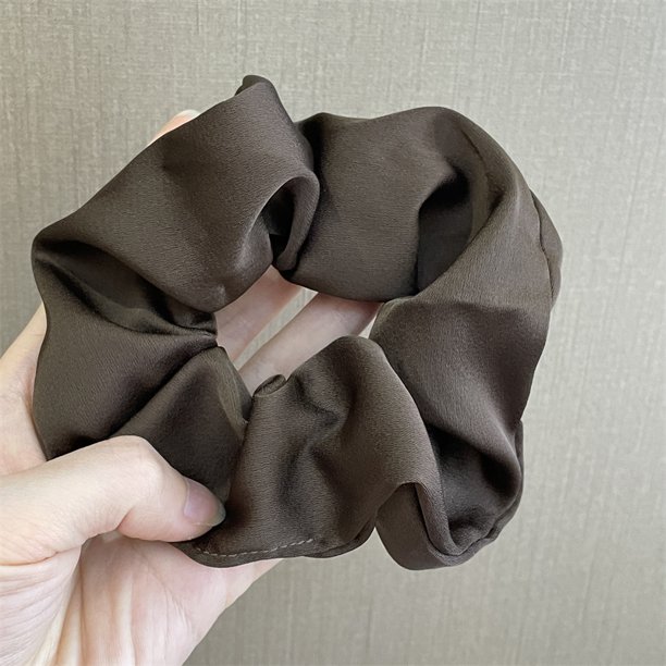 Banda para el cabello de acetato de textura sedosa para el intestino grueso, elegante banda para el cabello de alta calidad con forma de bola, coleta alta, cuerda para el cabello, cubierta