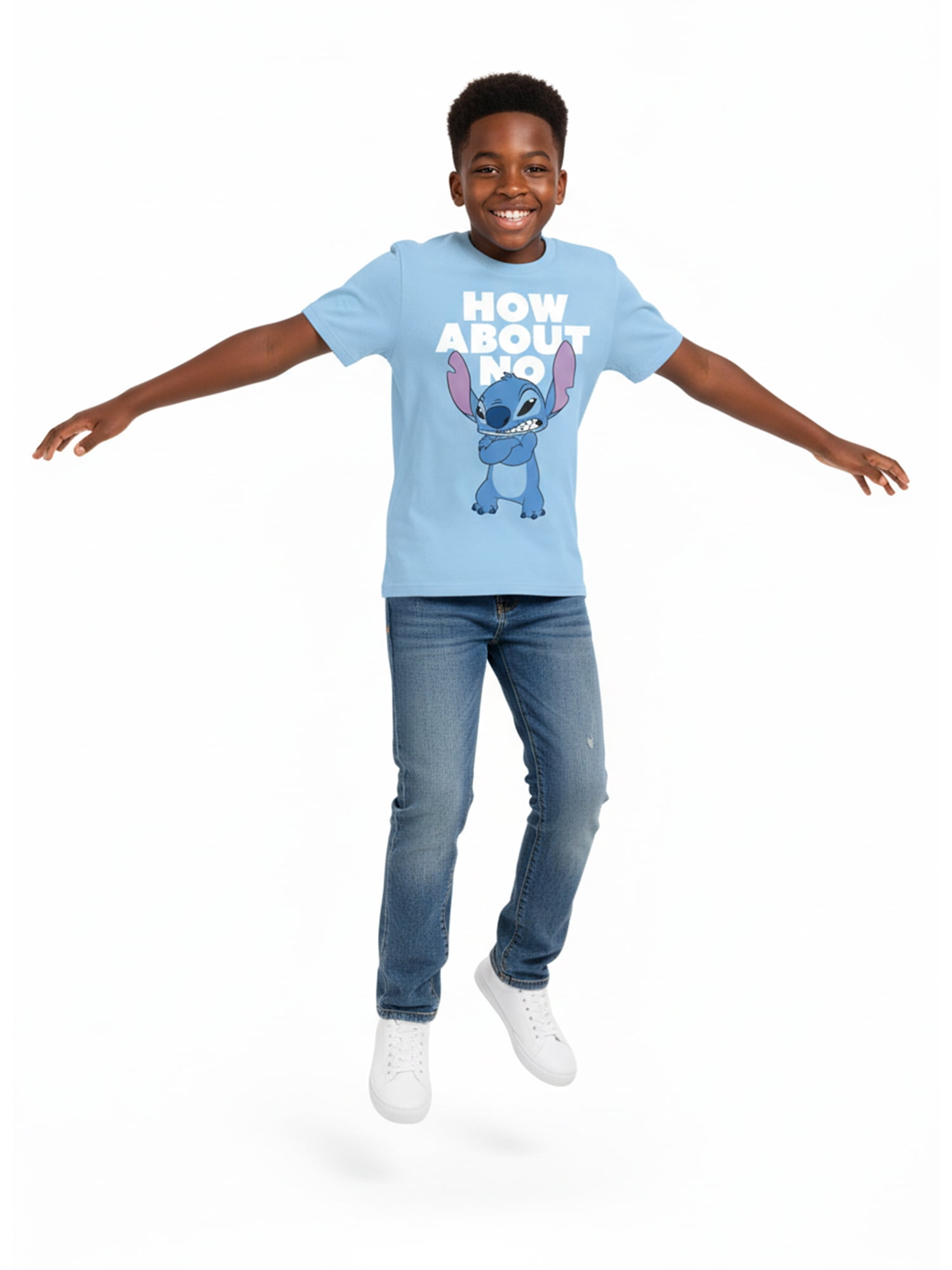 Lilo & Stitch, Boys' & Big Boys', How About No, Graphic T-Shirt, Sizes 4-18