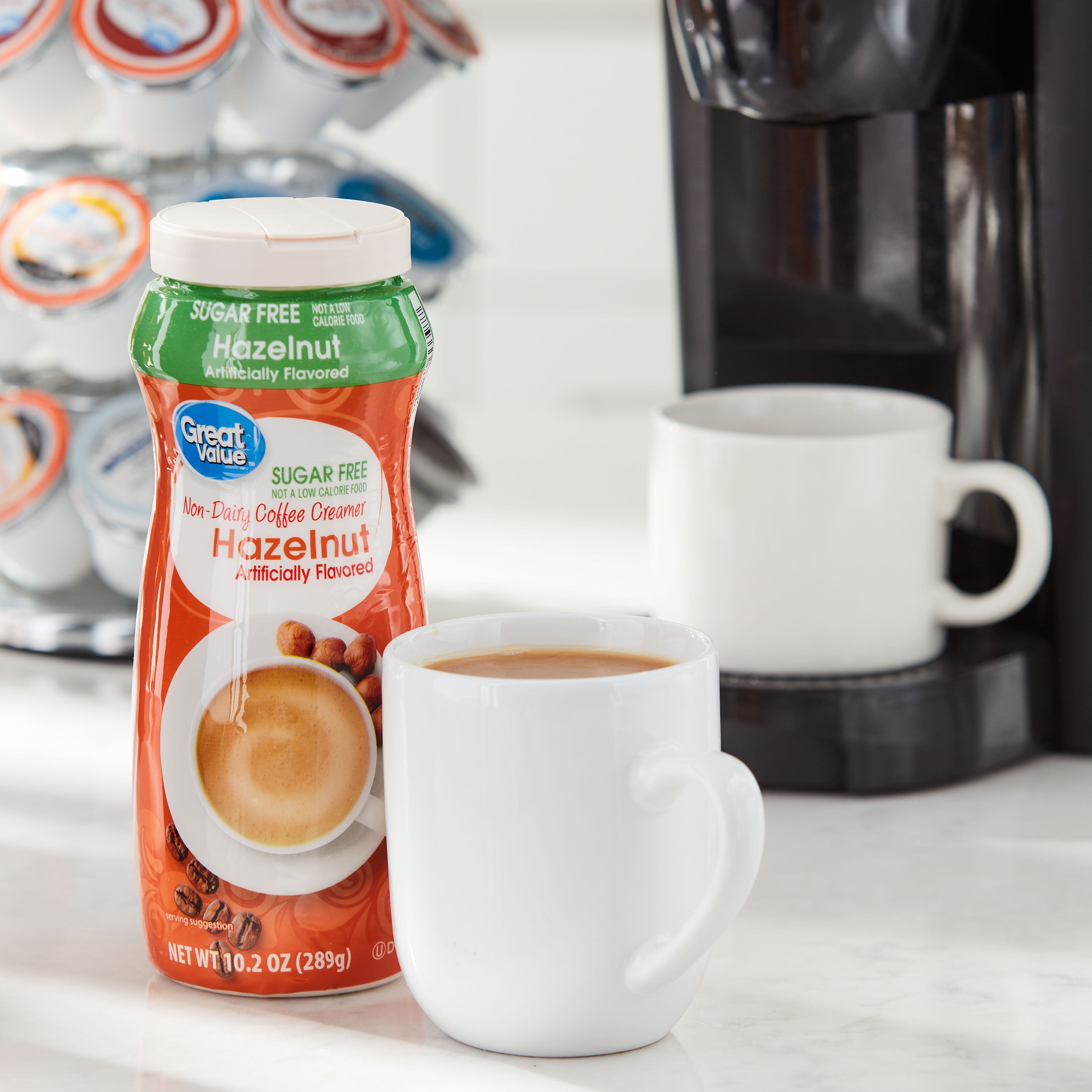 Great Value Hazelnut Coffee Creamer, Sugar Free, 10.2 oz