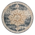 thumbnail image 5 of Unique Loom Chateau Collection Area Rug - Roosevelt (5' 3" Round Dark Blue/Beige), 5 of 6
