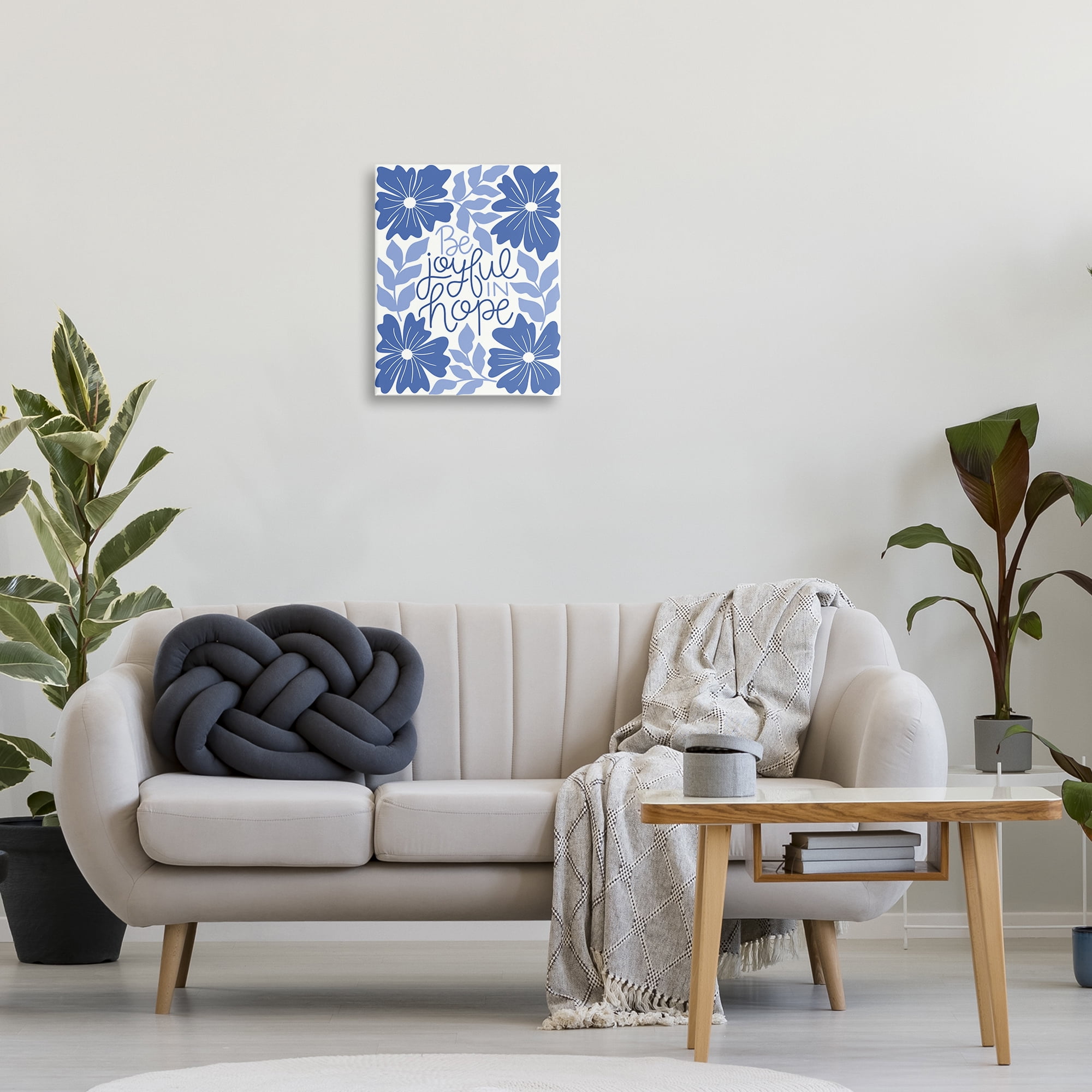Stupell Industries Joyful in Hope Florals Plants & Flowers Painting Wrapped Canvas Art Print Wall Art, 16 x 20