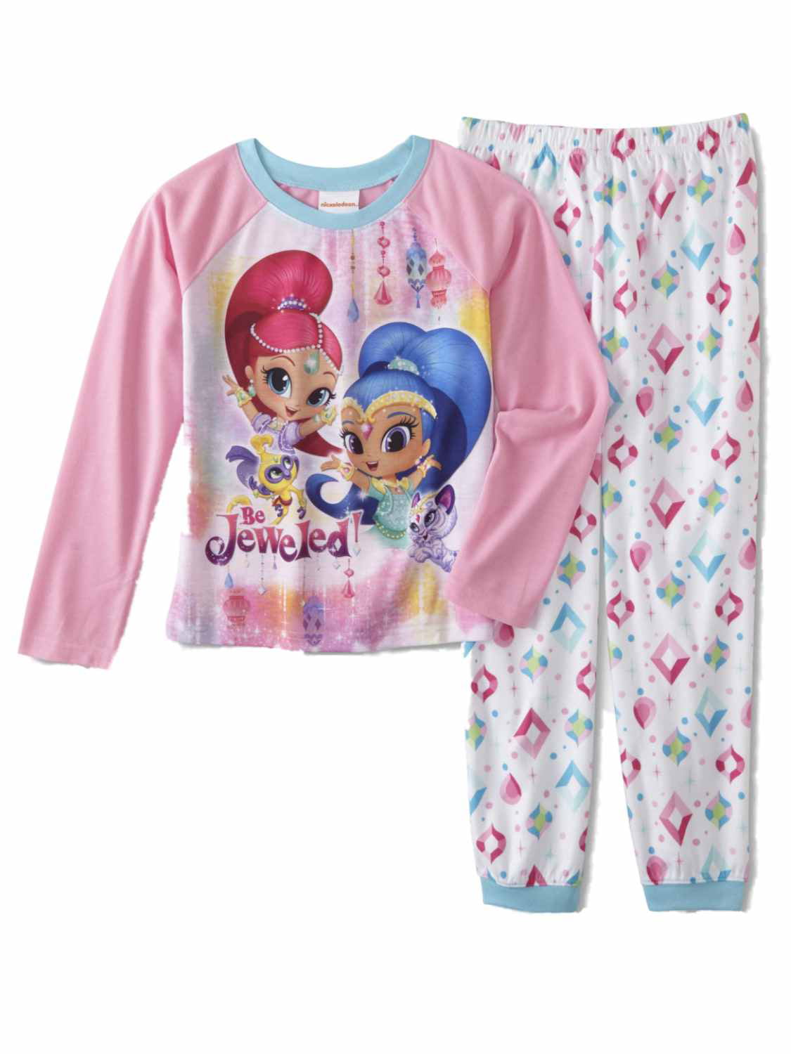 Official Shimmer And Shine Pink Blue Long Sleeve Pyjamas PJs 18m-5yr 
